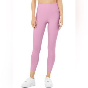 Alo Yoga 7/8 High-Waist Airlift Legging - Pink Lavender S